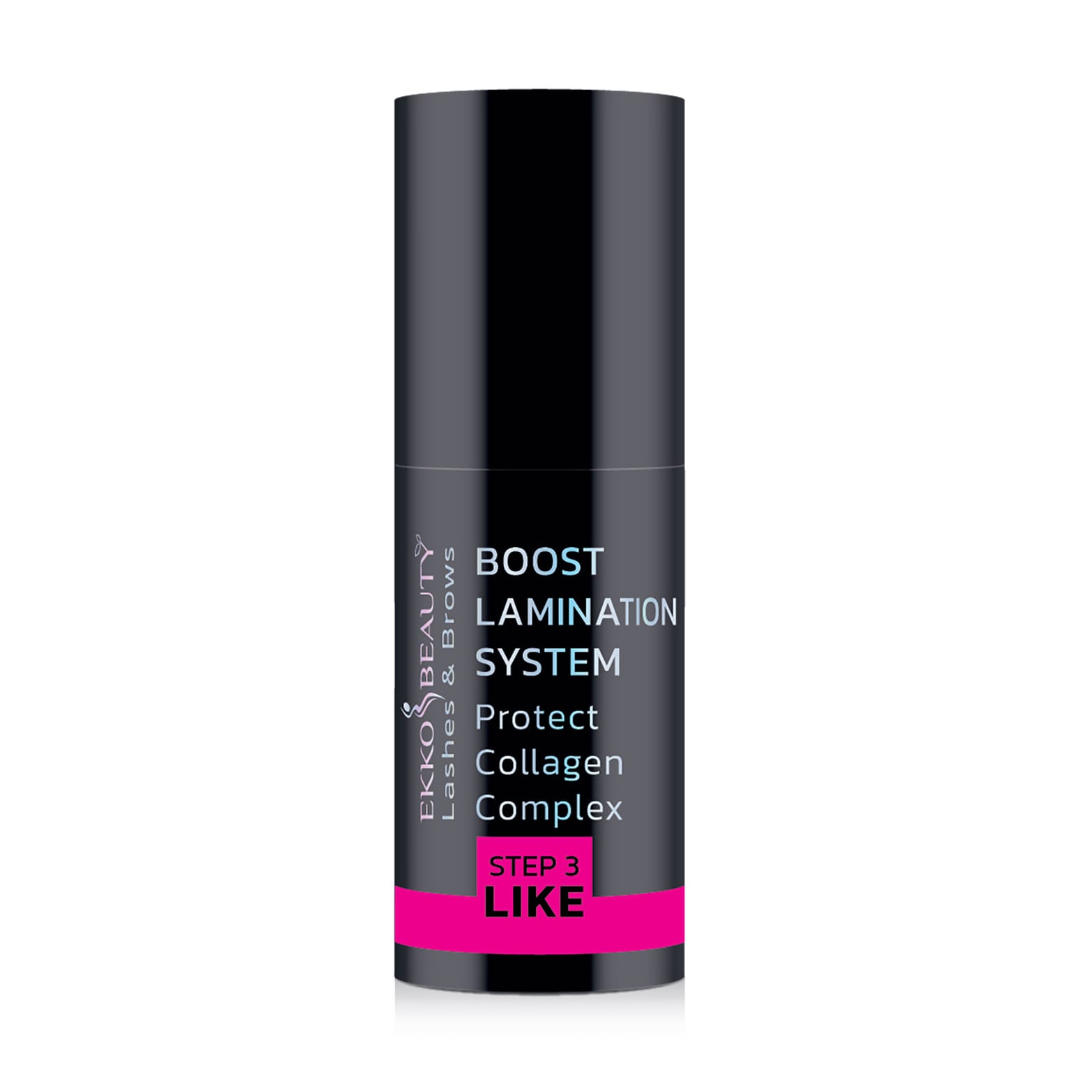 Уцінка! Бустер для ламінування брів та вій Ekko Beauty Lash &amp; Brow Boost Lamination System Protect Collagen Complex Step 3 LIKE, 10 мл